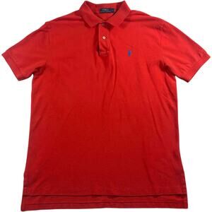 Polo Ralph Lauren - Men's Short Sleeve Red Polo Blue Pony - Size: Large